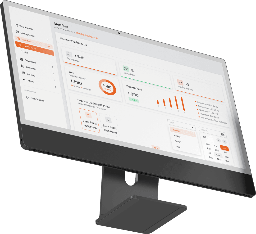 Web Application Dashboard - iMac 2