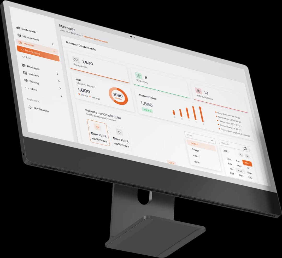 Web Application Dashboard - iMac 2