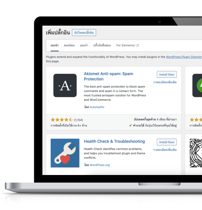 ปลั๊กอินระบบเสริมครบครัน