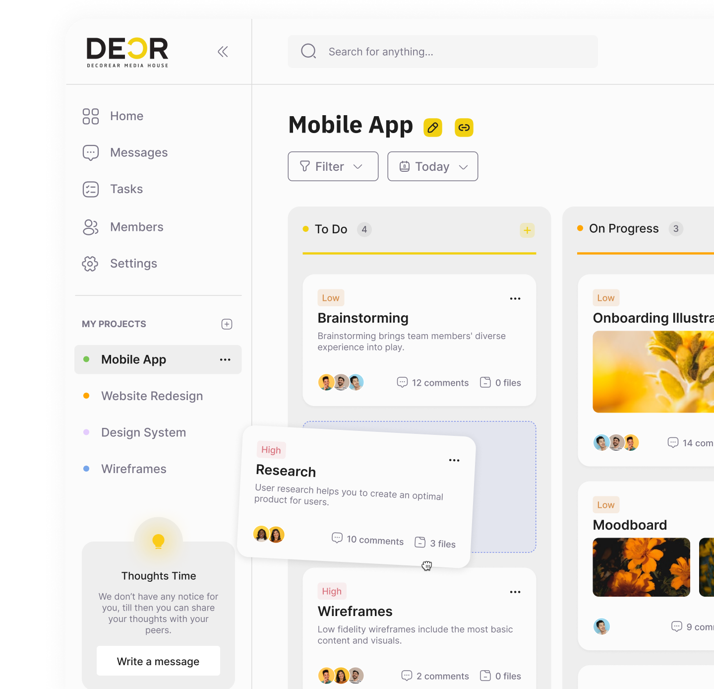A management system built by Decorear