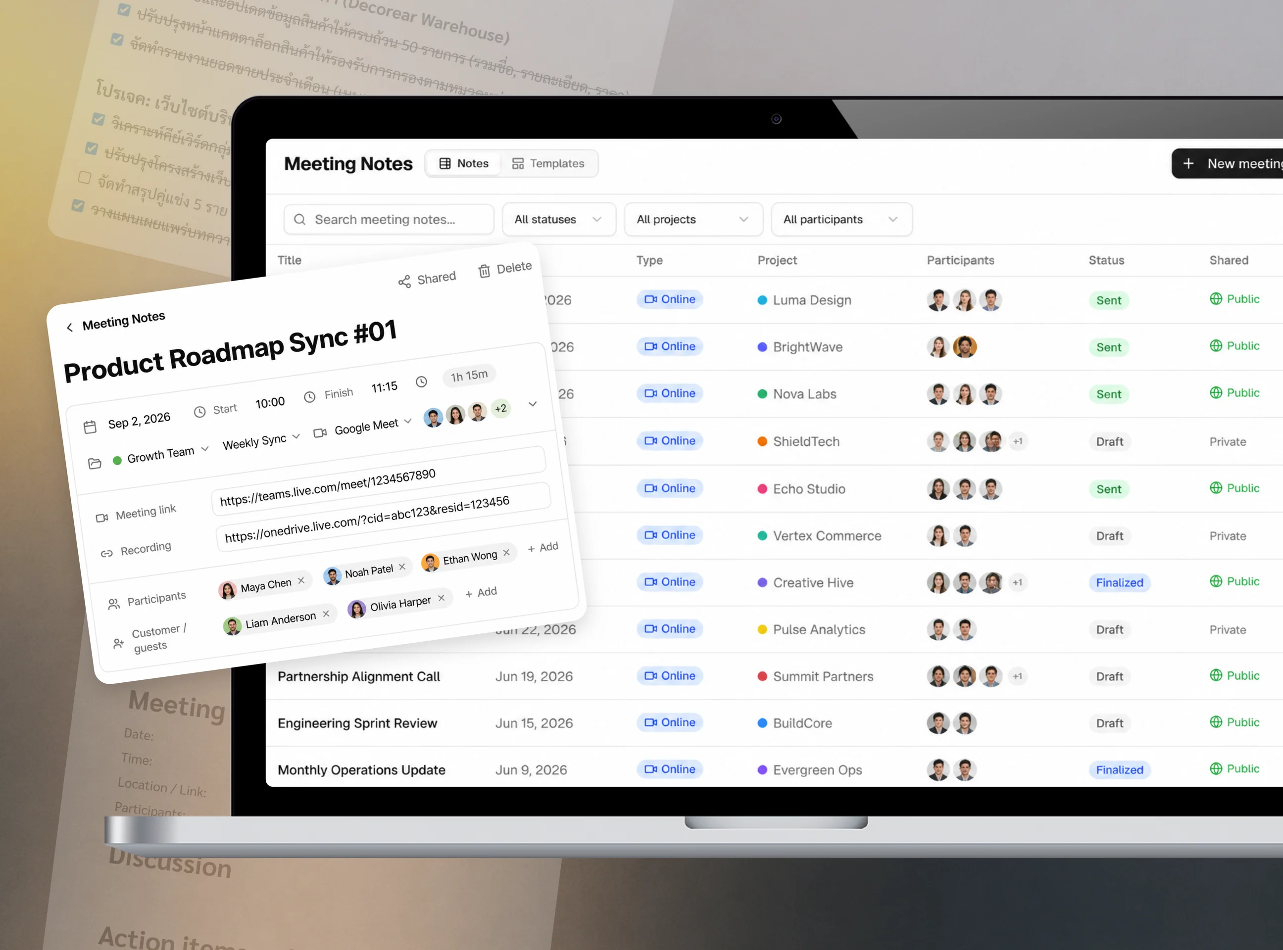 Decorear PM — Meeting Records